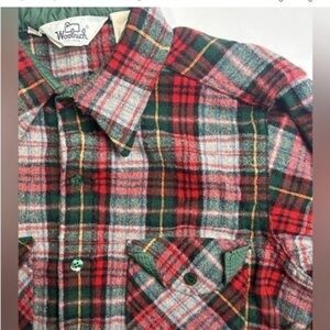 Woolrich Red and Green Plaid Flannel Shirt